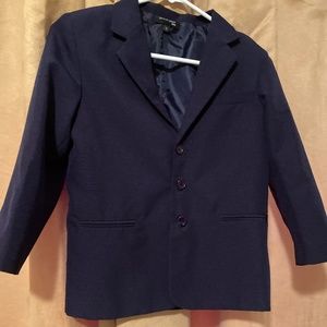 Silver suit made in USA blazer navy size 7